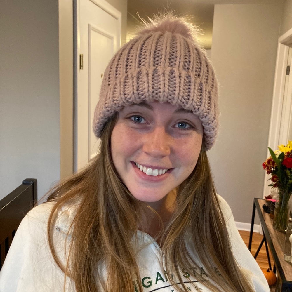 Dusty Pink PacSun Winter Hat